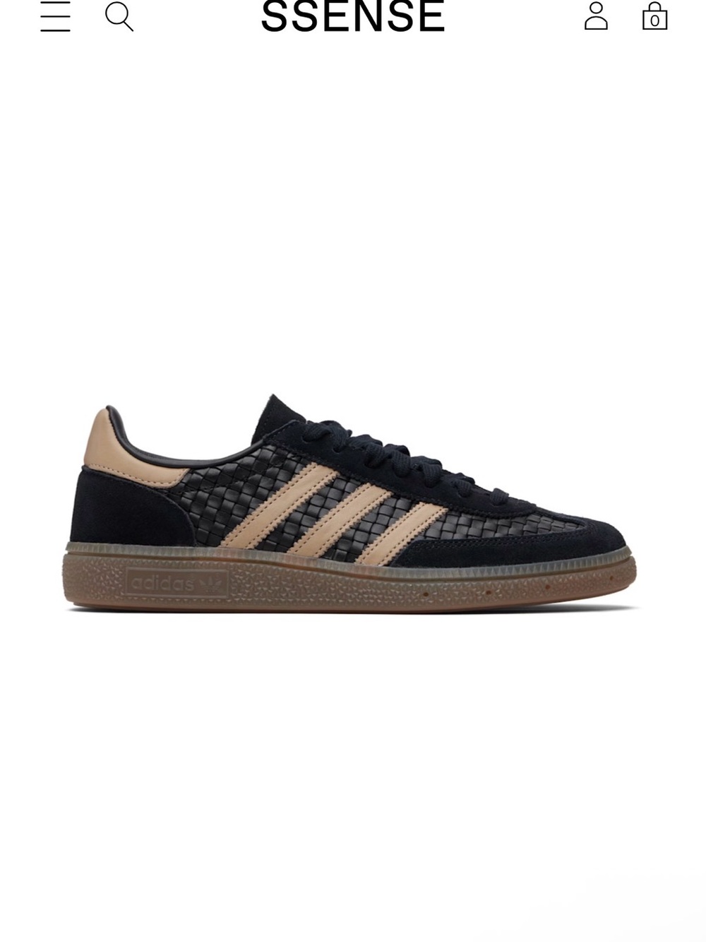 adidas Handbal Spezial Black and Tan Woven Sneakers- 8.5